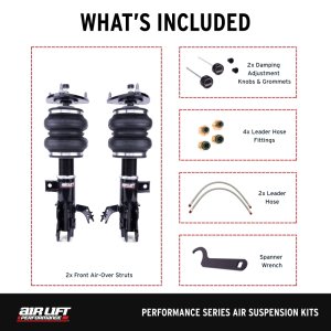 Toyota Camry Air Suspension Kit - Front - Air Lift - Double-bellows Progressive Rate - `18-`25